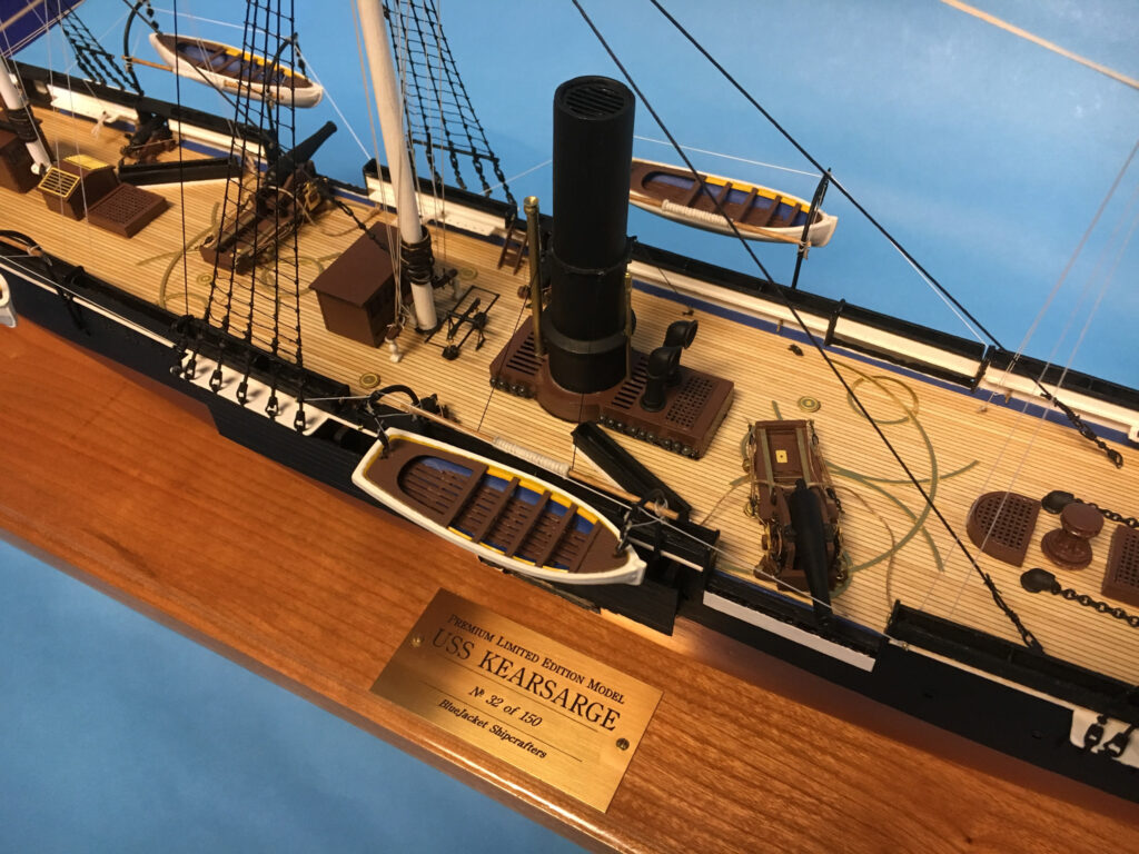 Model of USS Kearsarge, midship