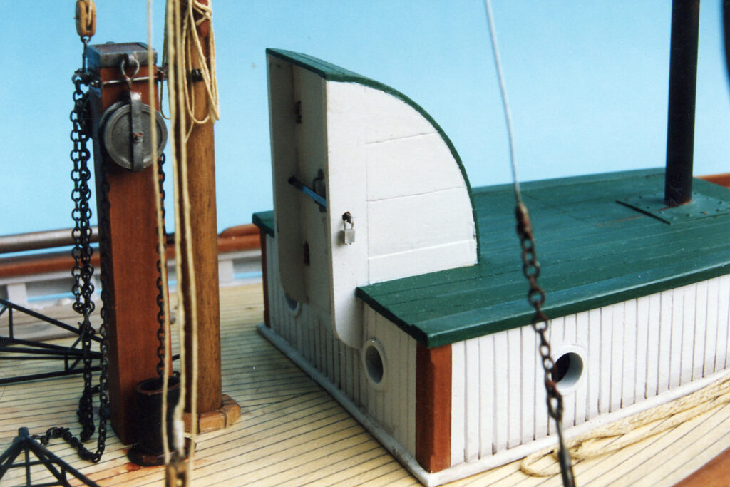 Model of oyster dredge 'Metunga' - companionway