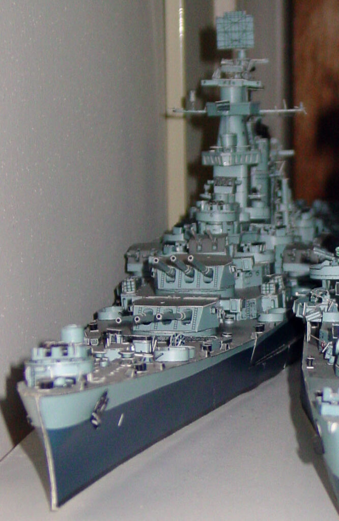 Model of USS Alaska - Bow view