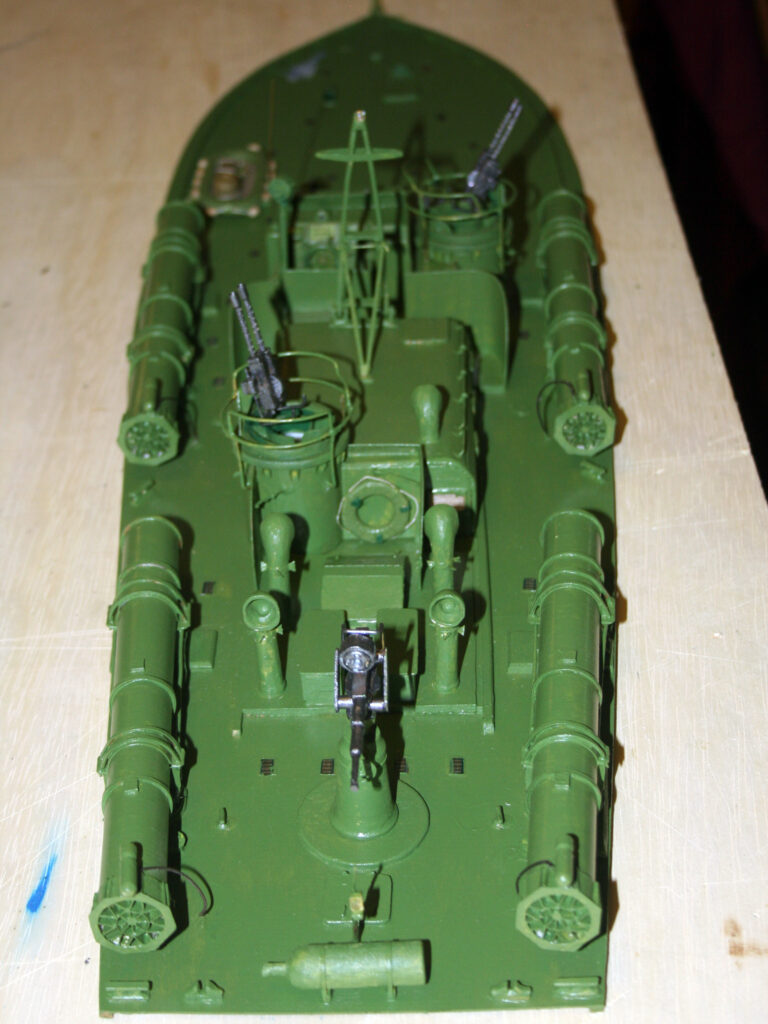 Model of early ELCO 80 PT Boat - Looking forward