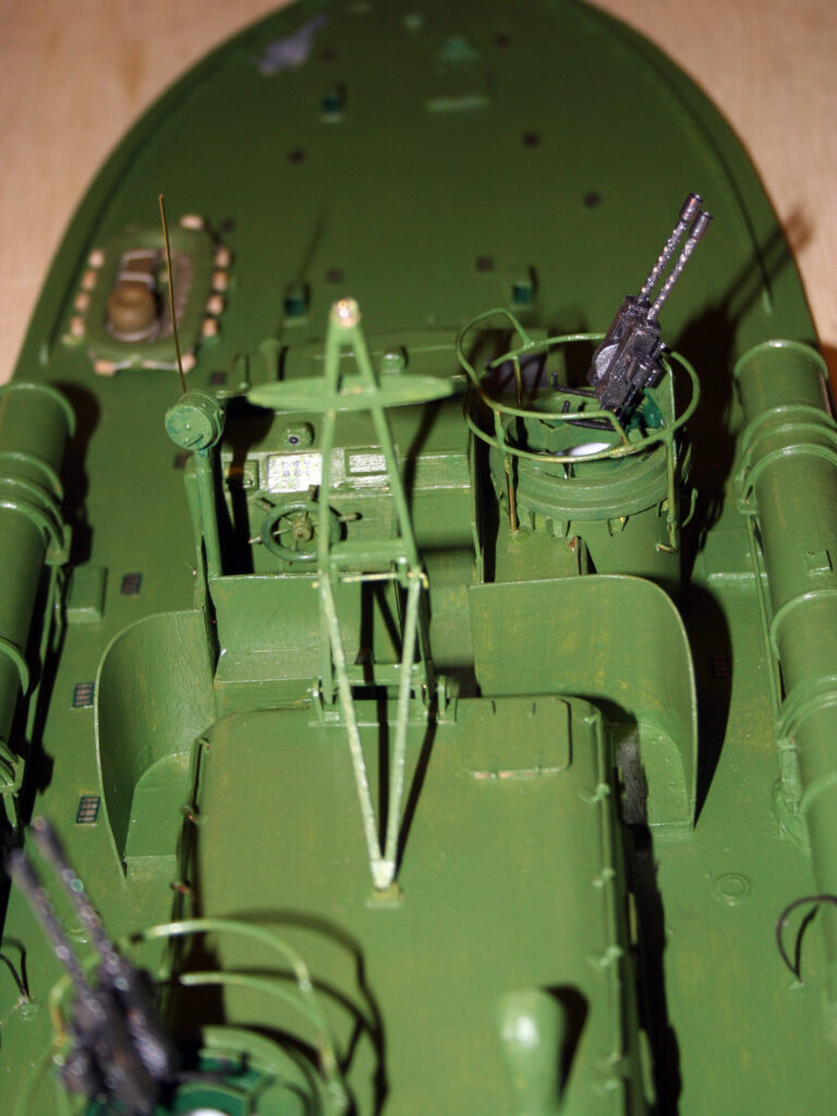 Model of early ELCO 80 PT Boat - Helm