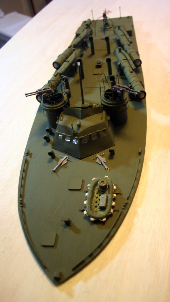 Model of early Higgins PT Boat - Looking aft