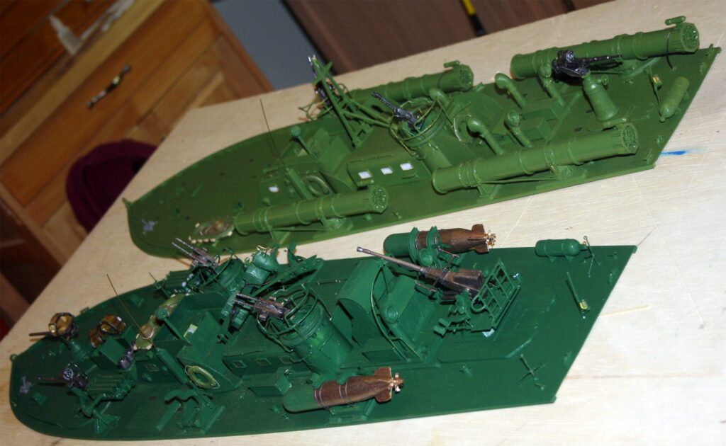 Models of early and late ELCO 80 PT Boats