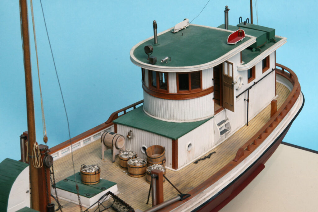 Model of oyster dredge 'Metunga' - deckhouse