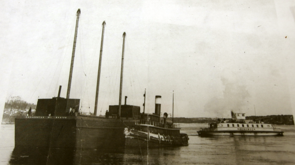 Photo of Pocahontas being positioned by a tug