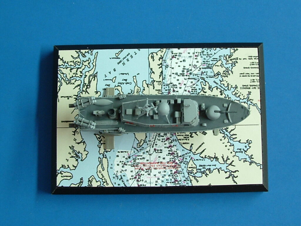 Model of USS Aries, PHM-5, View from above