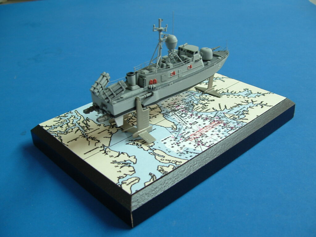 Model of USS Aries, PHM-5, Starboard quarter