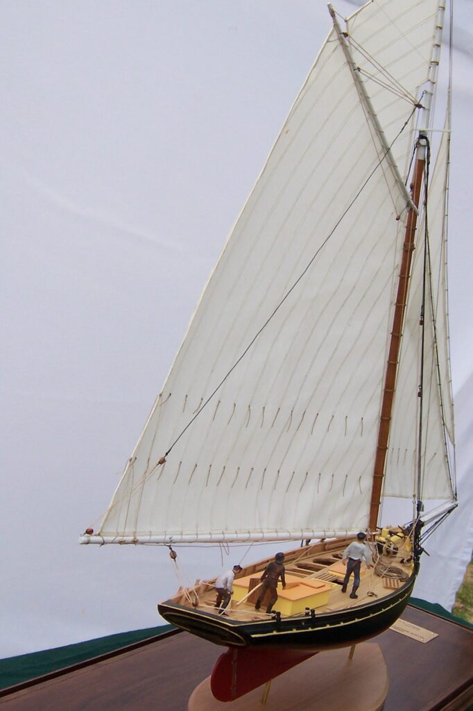 Model of Emma C. Berry - View from starboard quarter