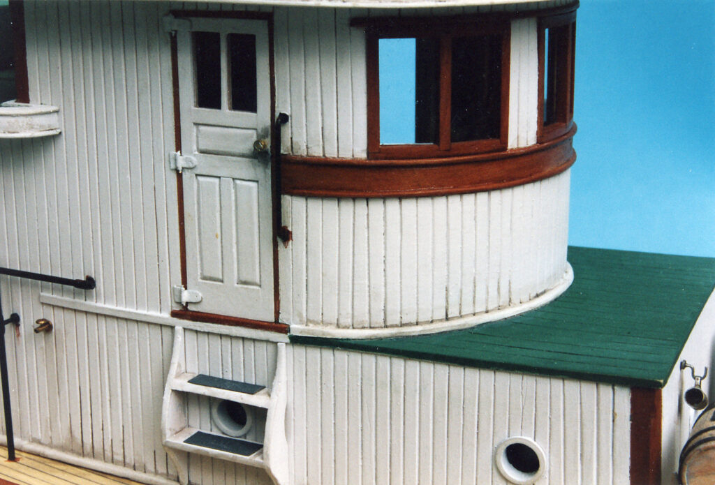 Model of oyster dredge 'Metunga' - wheelhouse