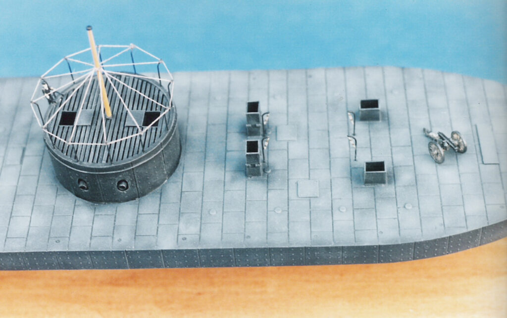 Model of USS Monitor - Afterdeck, view from above