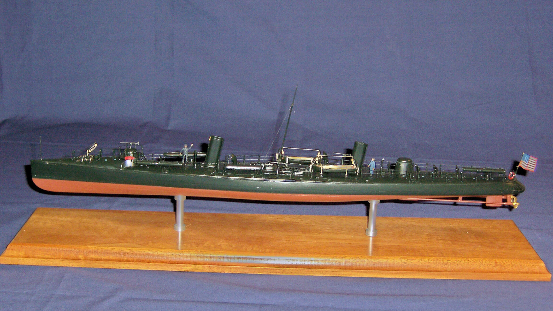Model of USS Winslow - port side
