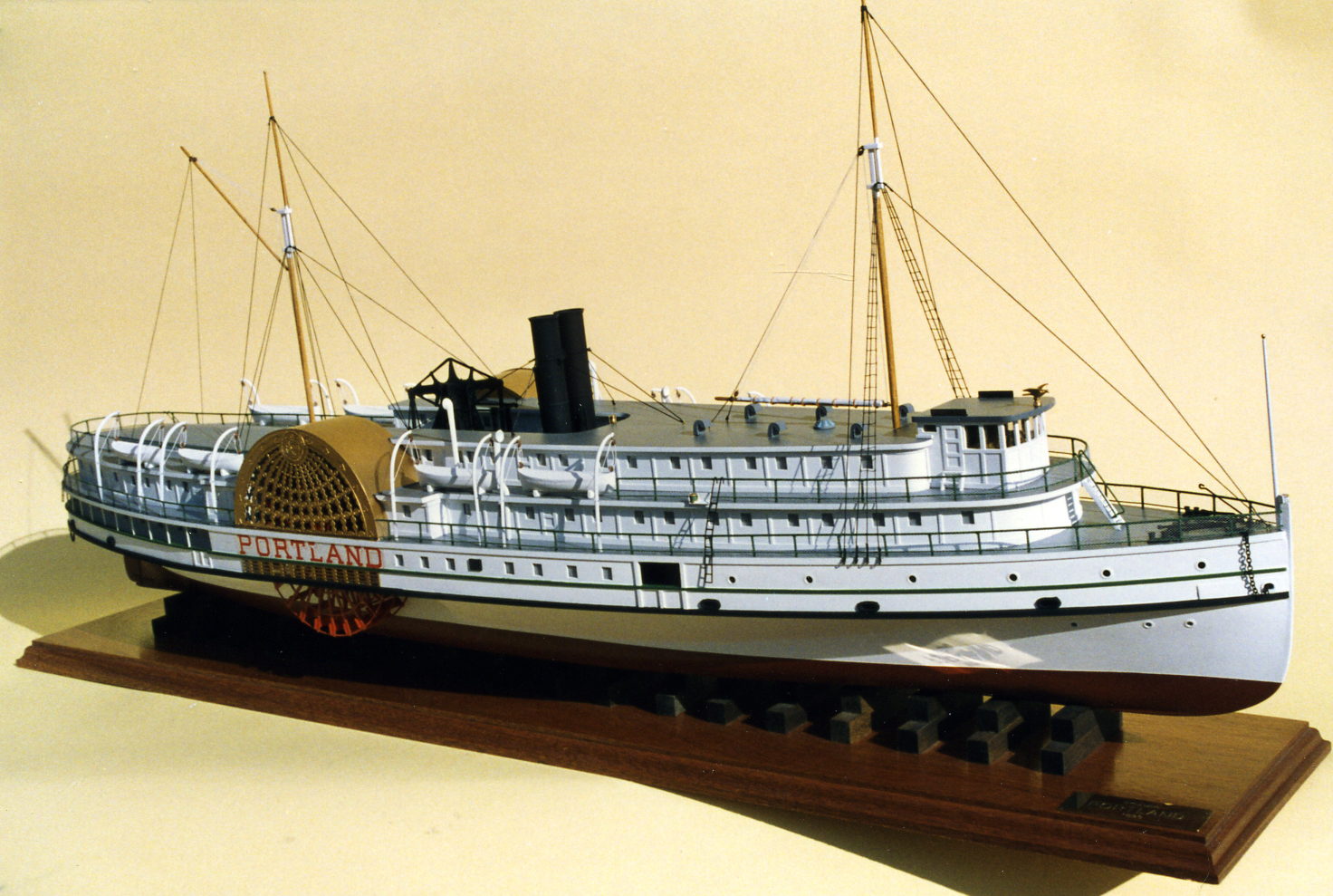 Model of side-wheel steamer Portland