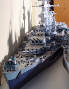 Model of USS Alaska - Bow view