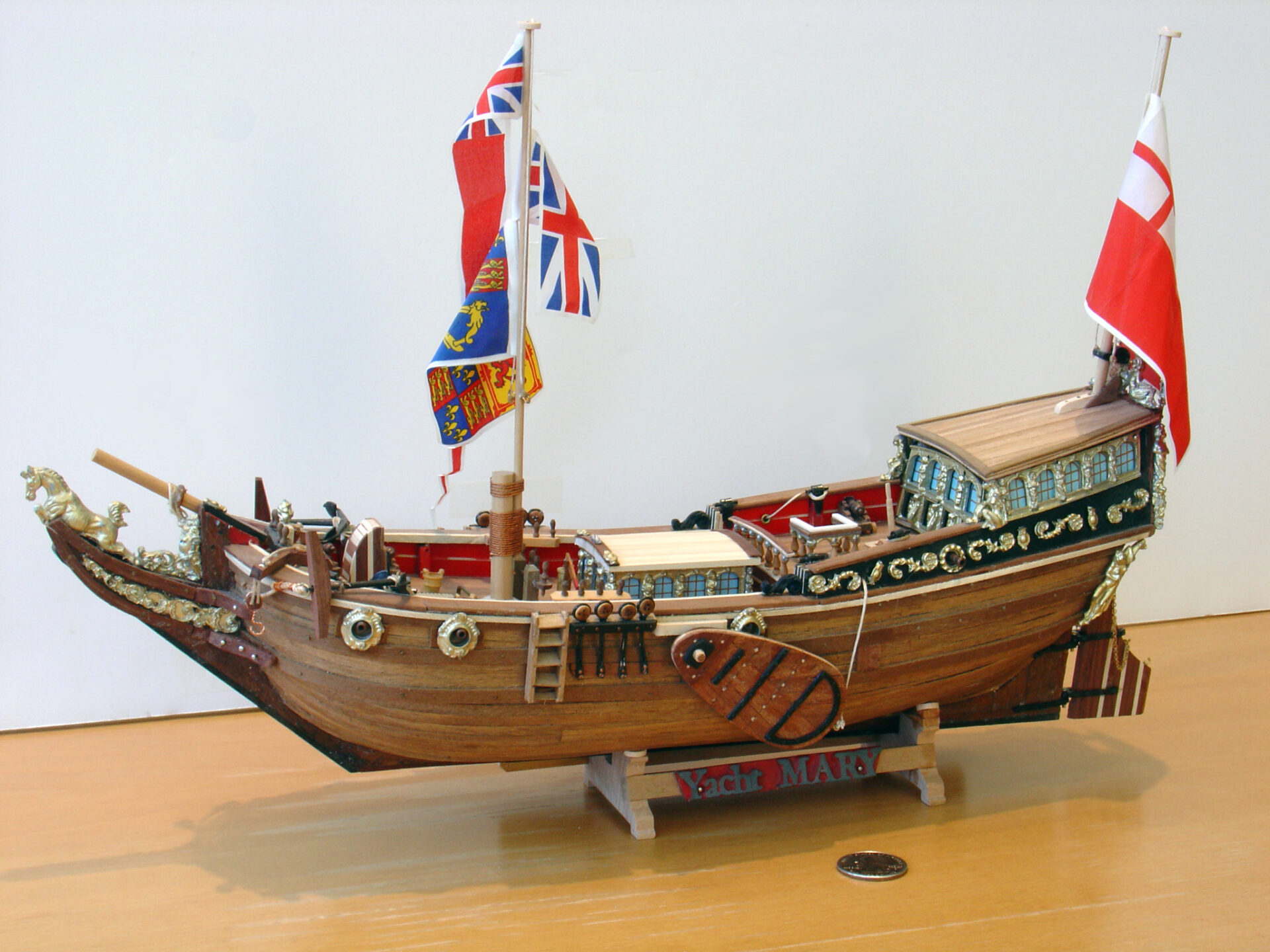 Model of royal yacht Mary