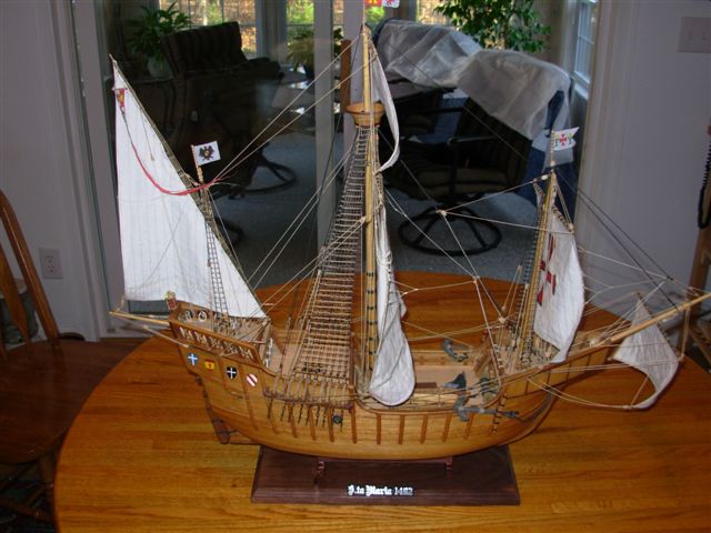 Model of Christopher Columbus' ship 'Santa Maria' - Starboard side