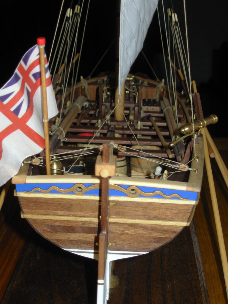 Model of an armed launch - transom