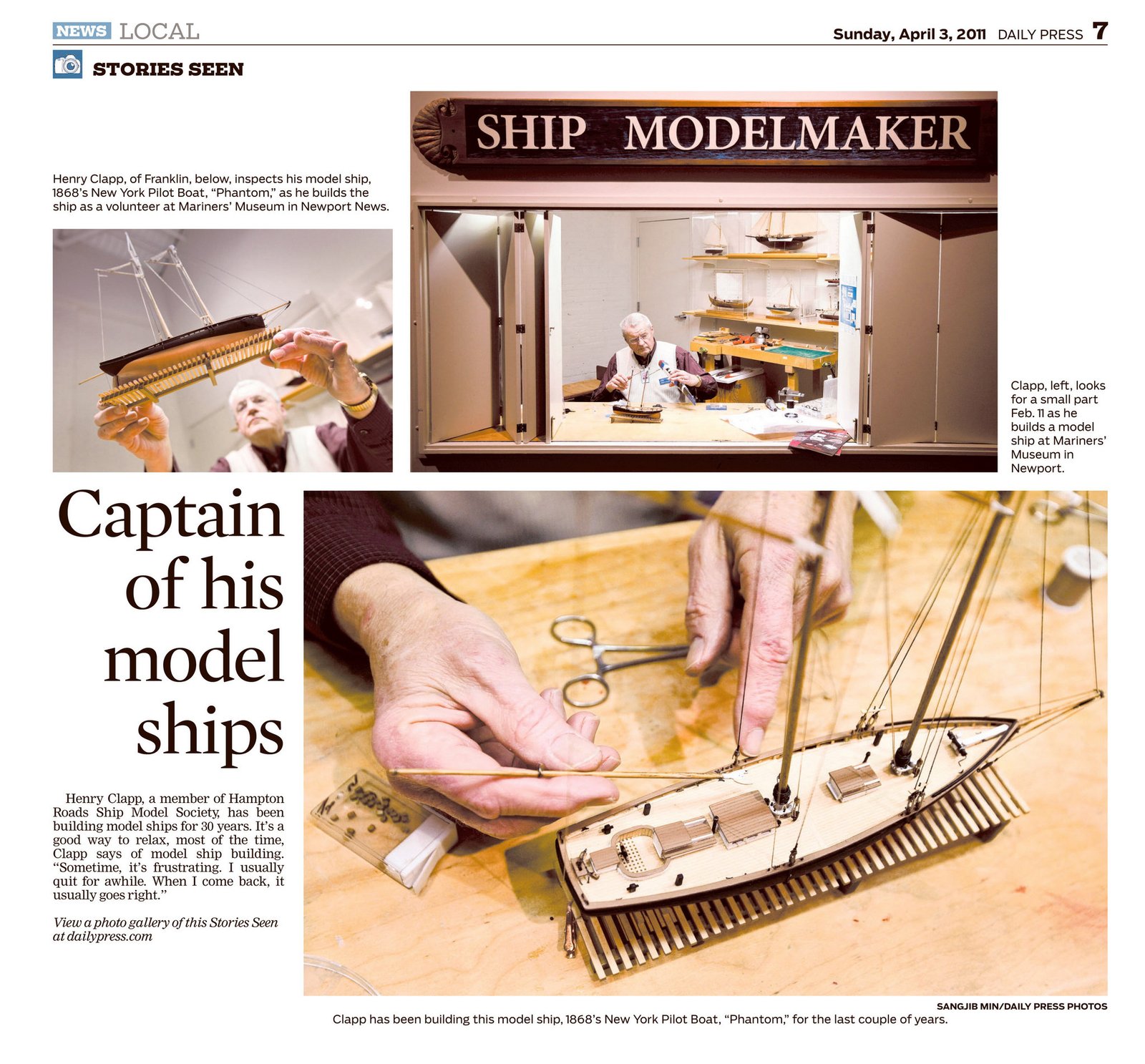 Daily Press Photo Story – Hampton Roads Ship Model Society