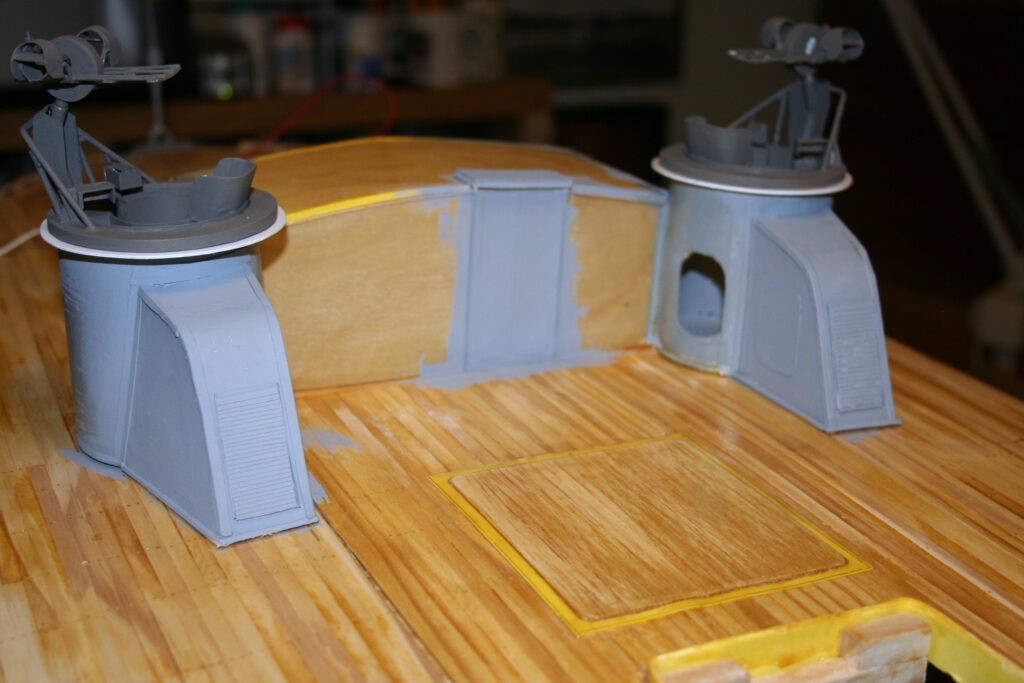 Model of PT 277 - Deckhouse assembly, view from aft
