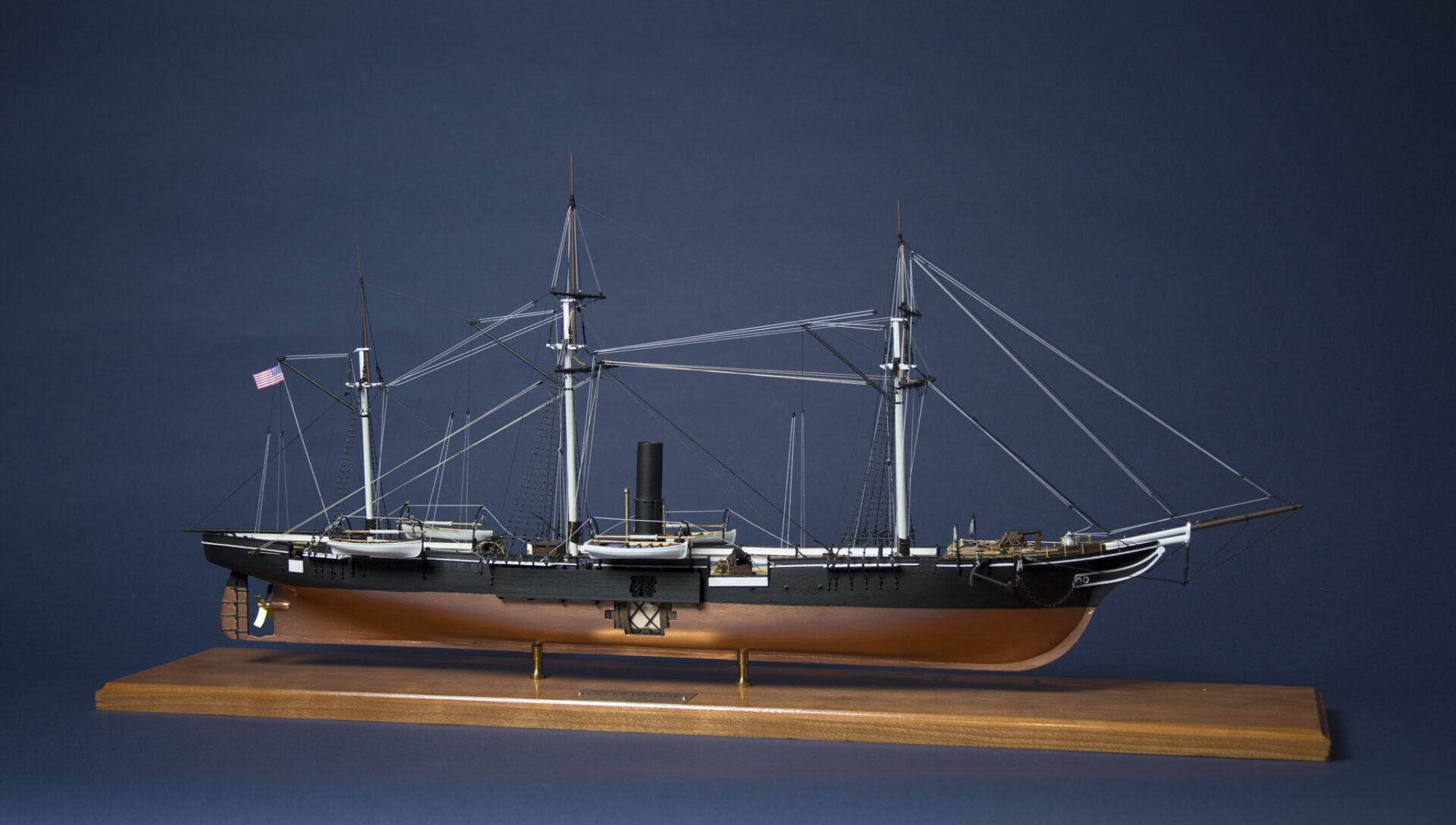 Model of USS Kearsarge, port side