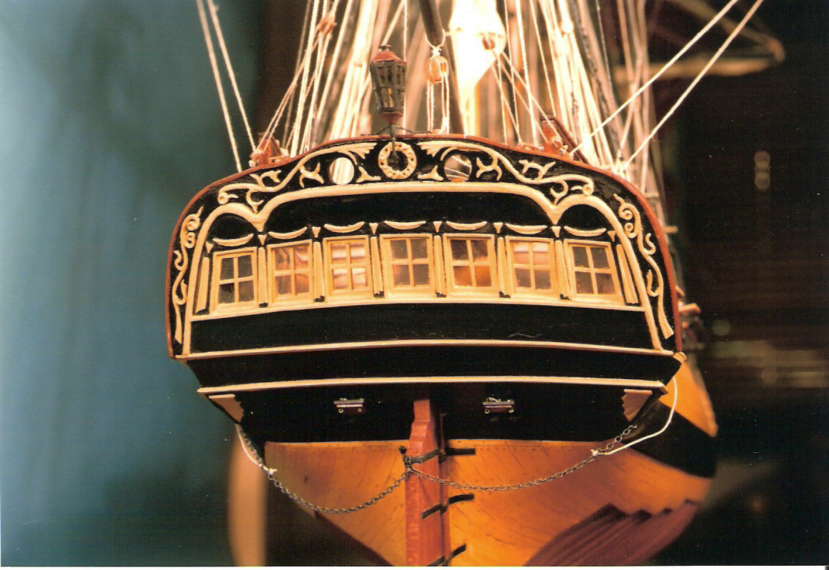 Model of frigate 'Virginia' - stern