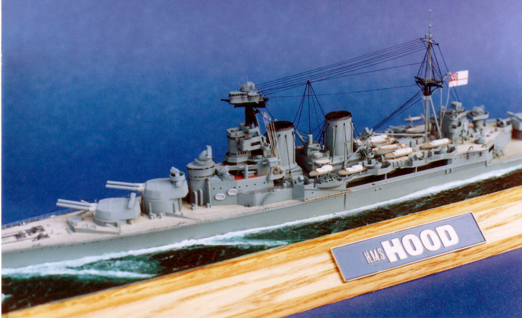 Model of HMS Hood - starboard quarter