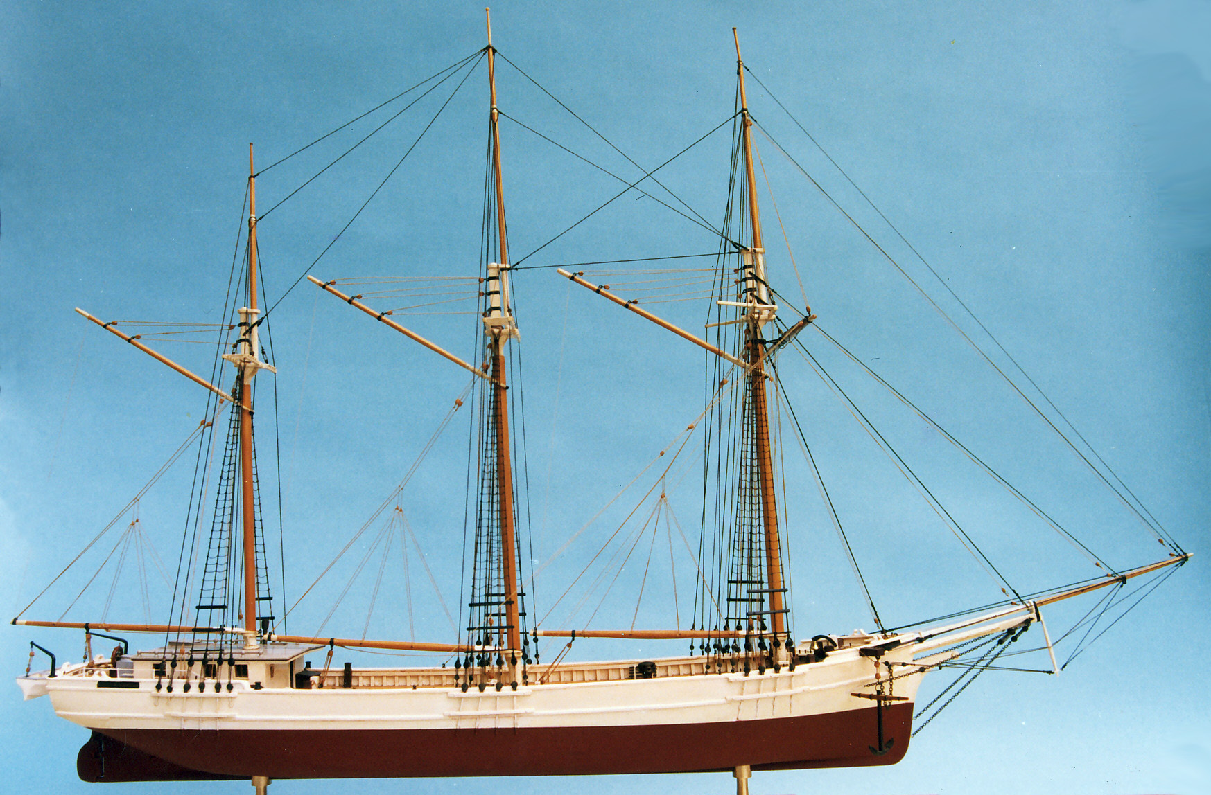 Model of Great Lakes schooner Lucia Simpson