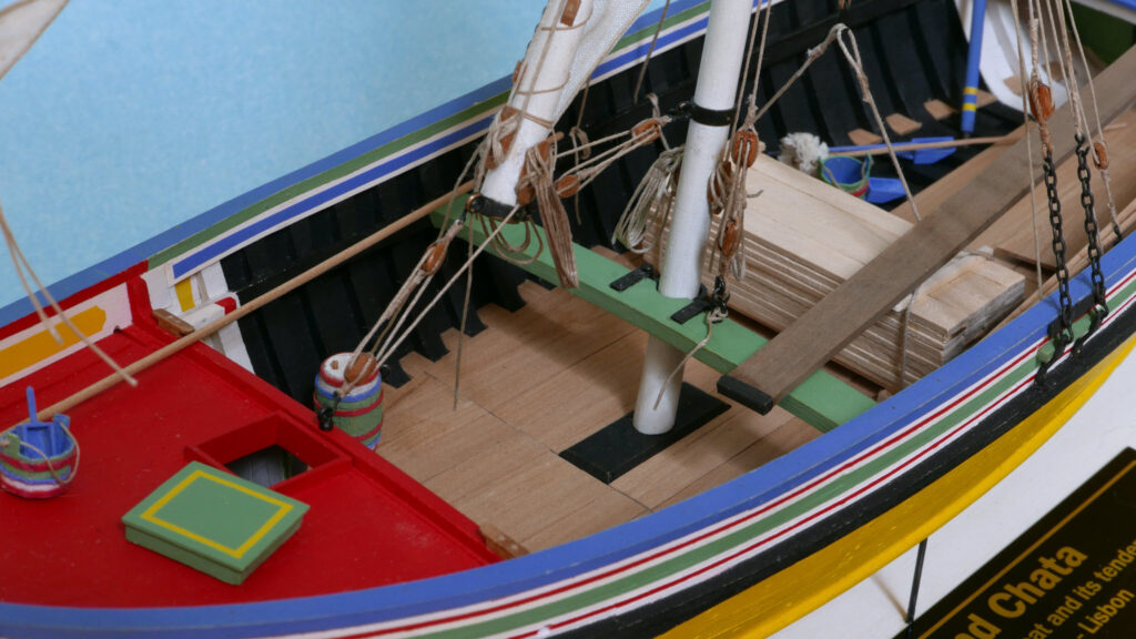 Model of a Portuguese Culé - hold, from port bow