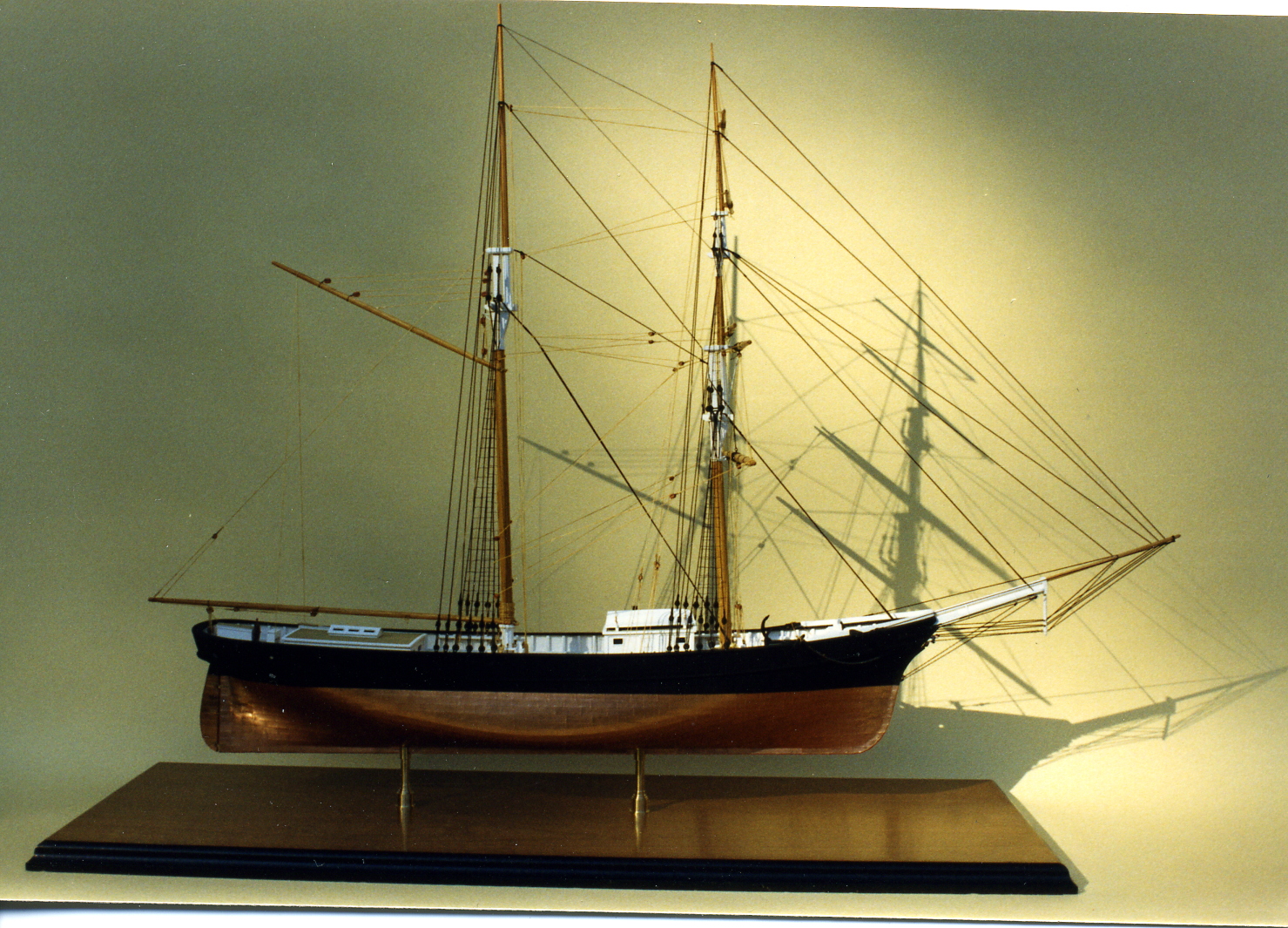 Model of brigantine 'Newsboy' - starboard