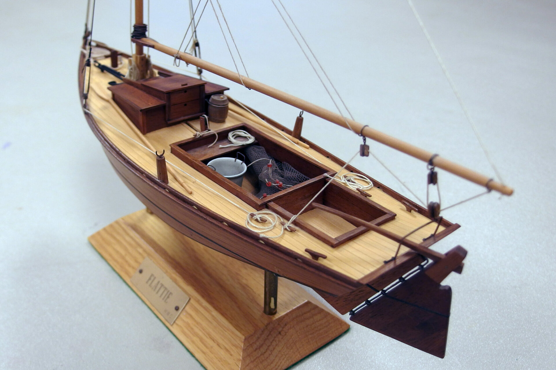 Model of a Chesapeake Bay Flatty - View from port quarter