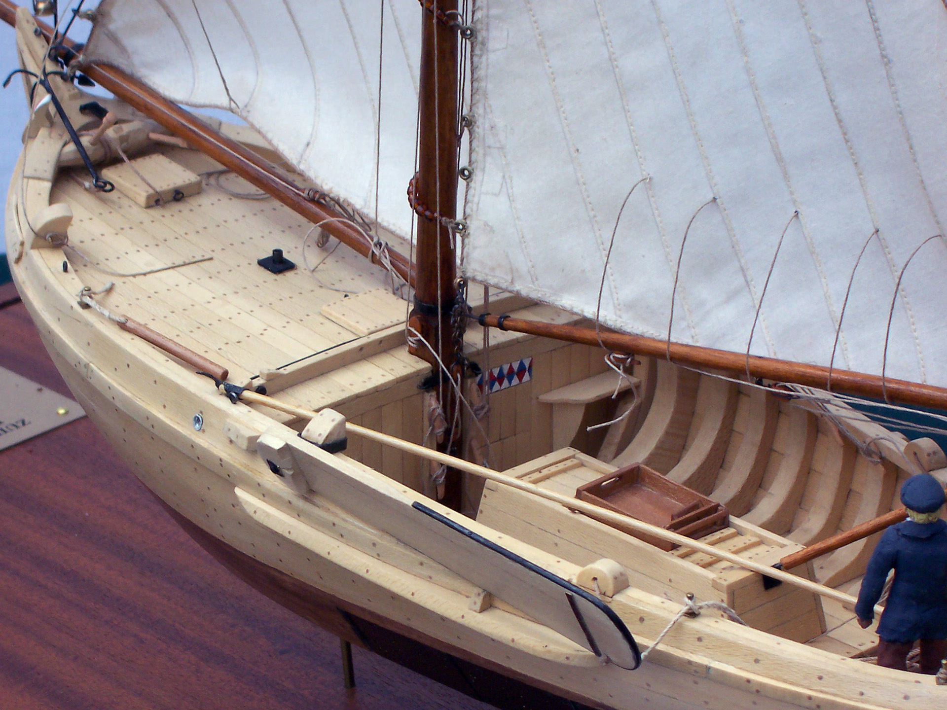 Model of a Dutch botter - foredeck