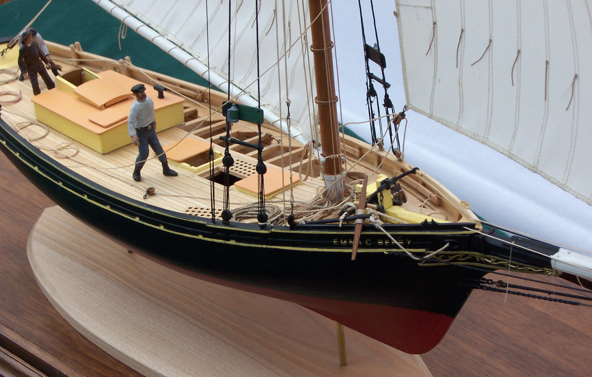 Model of Emma C. Berry - View from starboard bow