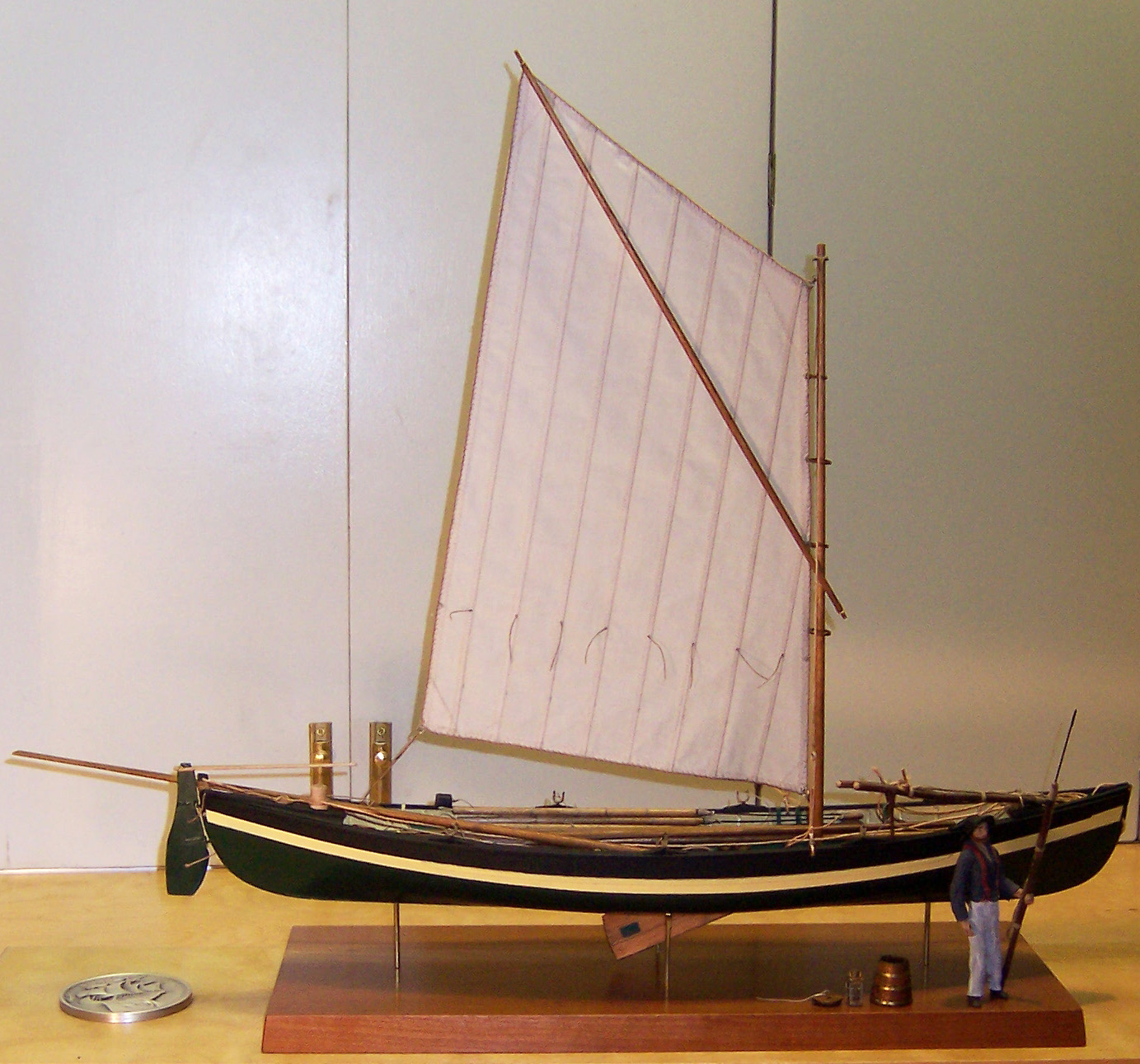 Model of Deleno Whaleboat - view from starboard side