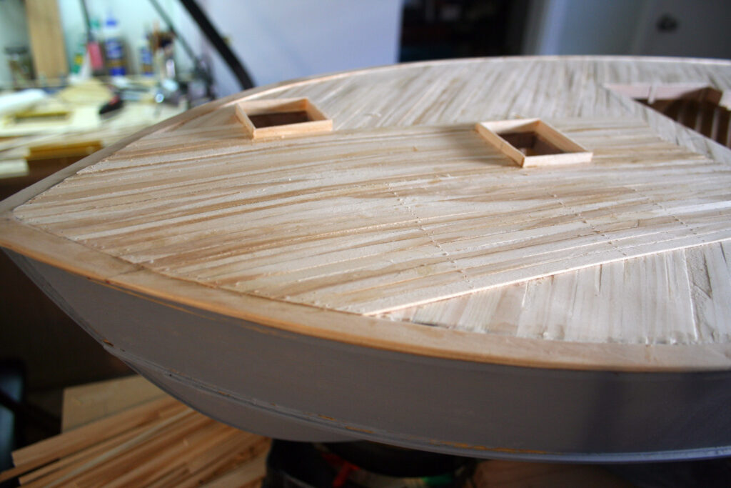 Model of PT 277 - Deck planking