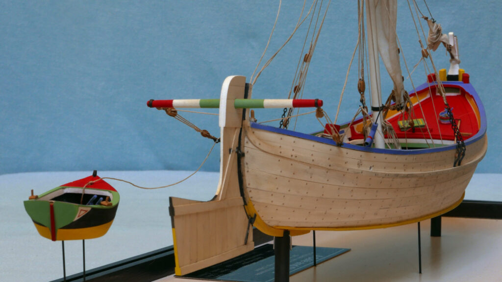 Model of a Portuguese Culé - view from starboard quarter