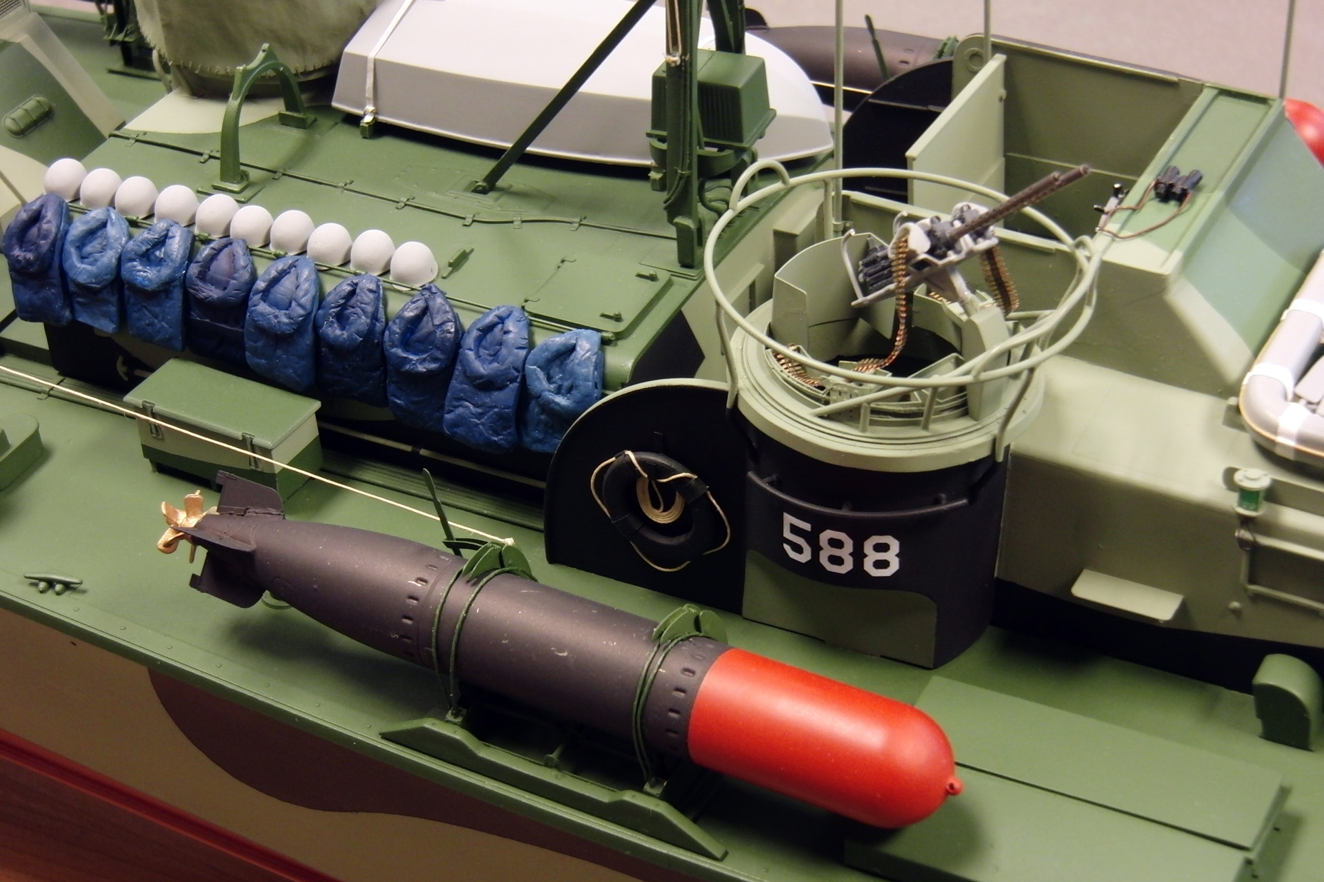 Model of PT588 - twin 50mm and torpedo