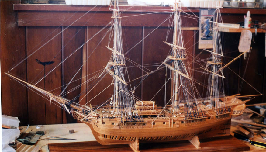 Model of the United States frigate Essex (1799) - Port side view