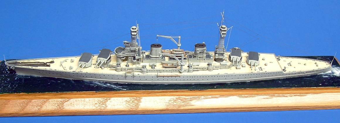 Model of battlecruiser USS Lexington CC-1, port side