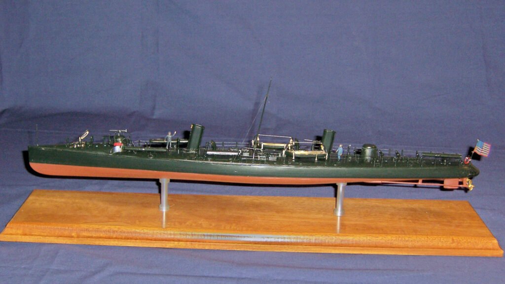 Model of USS Winslow - port side
